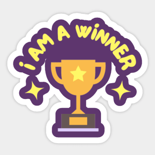 I am a winner Sticker